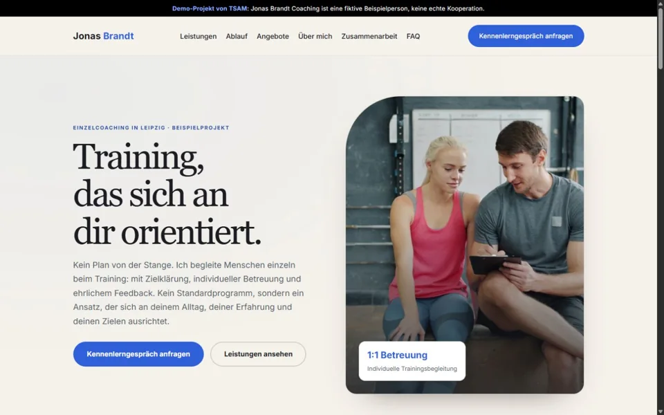 Website-Vorschau: Jonas Brandt Coaching