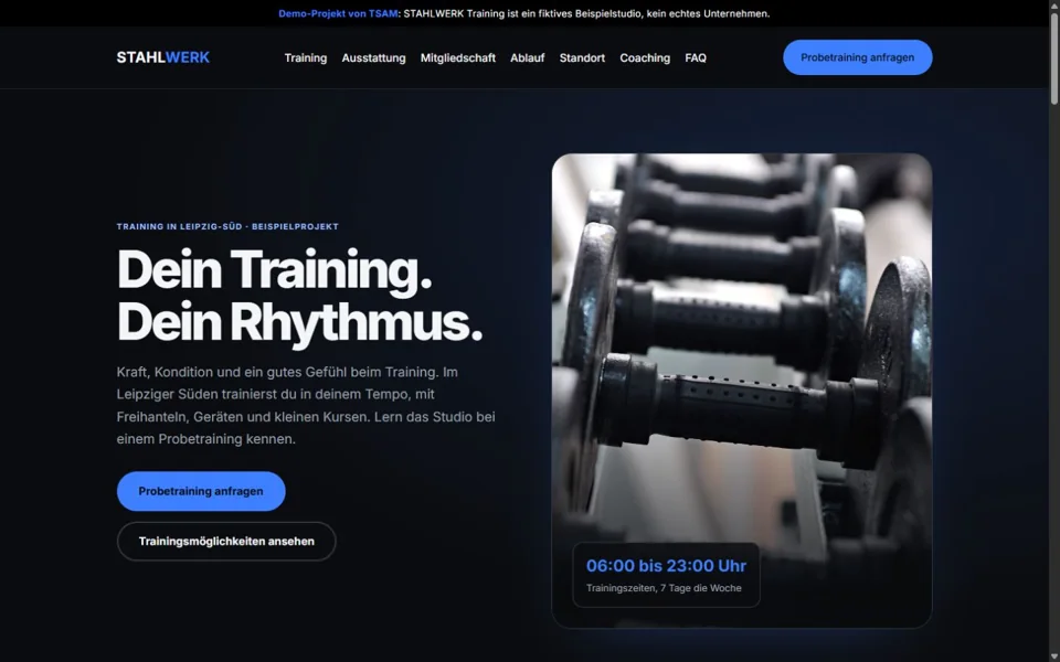 Website-Vorschau: STAHLWERK Training